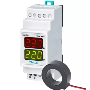 DAV-250 Digital Voltmeter & Ammeter (DIN Rail Type, Included C.T)