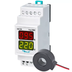 DAV-100 Digital Voltmeter & Ammeter (DIN Rail Type, Included C.T)