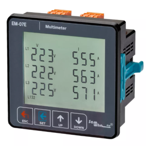 EM-07E Multifunction Power Meter (Panel Mount, 96×96 mm)