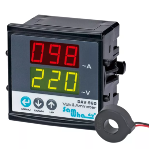 DAV-96D Digital Voltmeter & Ammeter (Panel Mount, 96×96 mm, Included C.T)