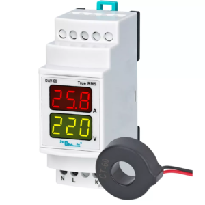 DAV-60 Digital Voltmeter & Ammeter (DIN Rail Type, Included C.T)