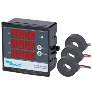 SDM-A96TD Digital Ammeter (96×96 Panel Type, Three-Phase, Included C.T)